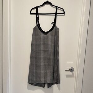 MAJE Stylish Black and Gray Plaid Dress